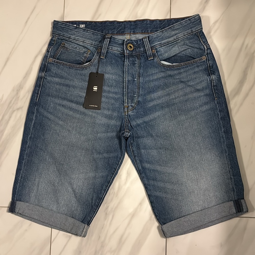 Men’s G-Star Raw 3301 Tapered Fit Denim Shorts